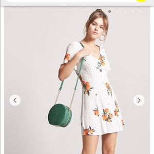 Forever 21 orange print dress M